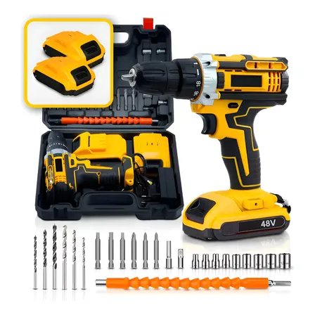 Parafusadeira Furadeira Impacto Sem Fio 48v 2bateria Bivolt 48v