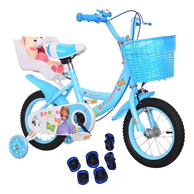Bicicleta Infantil 18 Para Niños Con Canasta Y Apoyo