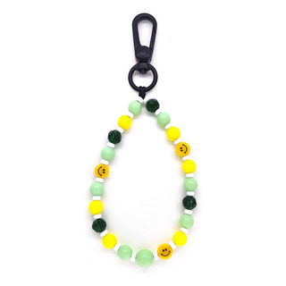 Llavero Con Forma De Cara Sonriente Y Cuentas Tejidas Para N Llavero Con Forma De Cara Sonriente Y Cuentas Tejidas Para N