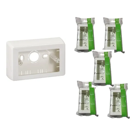 5 Cajas Schneider Electric Plasticas Para Toma Corriente