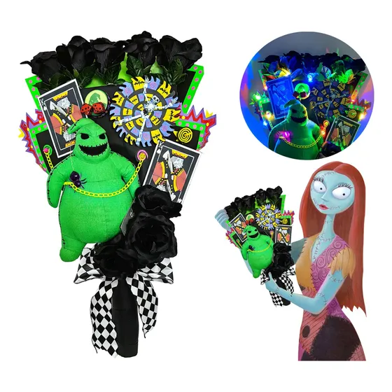 Ramo Ooogie Boogie 1 Peluche + 2 Dados + 8rosas Tela Con Luz