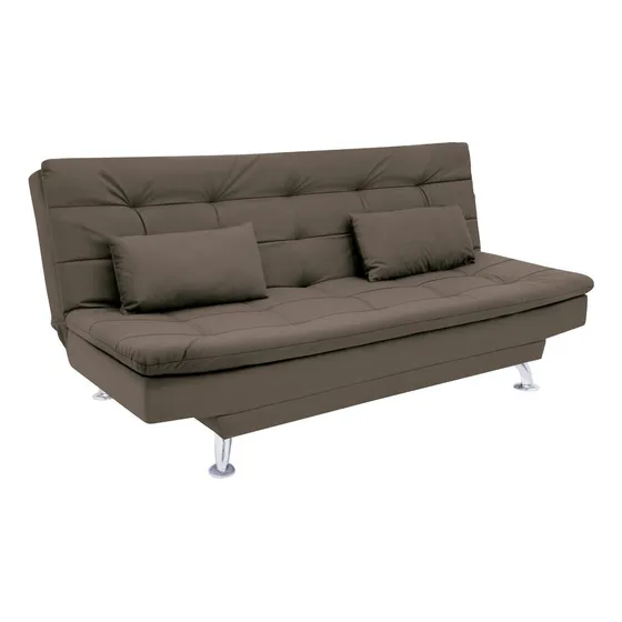 Sofá-cama 1,90 Metros Linoforte Melissa Espuma D-33 Cor Marrom