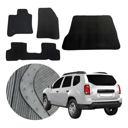 Kit Tapete Duster 2011 A 2017 + Tapete Para Porta Malas Borracha Pvc 2012 A 2016