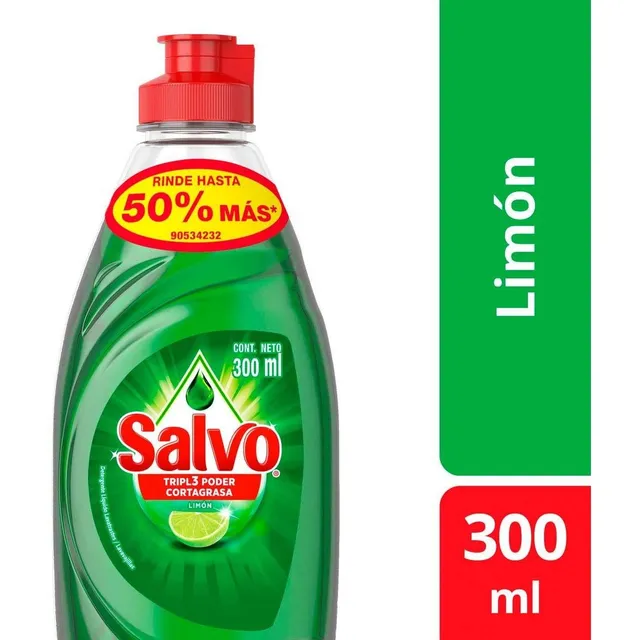 Lavatrastes Líquido Salvo Limón 300ml