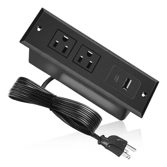 Enchufe Multicontacto Escritorio Cargador Con 2 Jacks 1 Usb