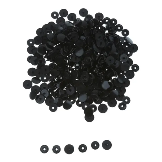 100 Sets De Botones A Presión Plásticos 12mm T5