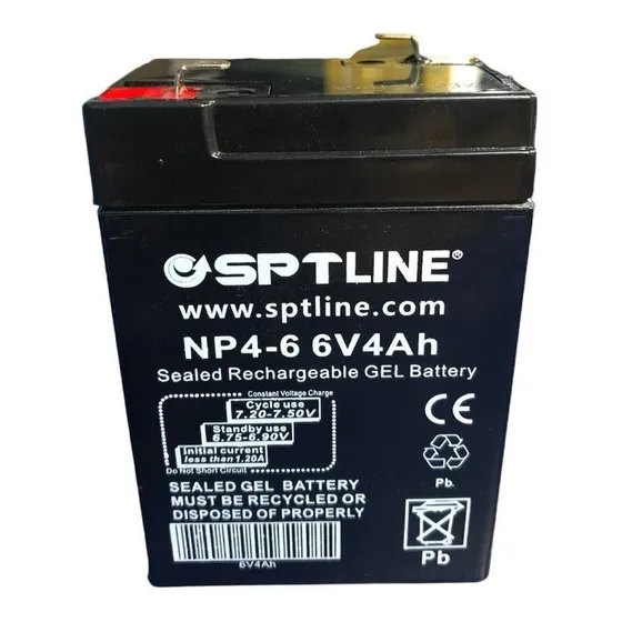 Batería Pila 6v 4ah Recargable Sptline Ups 