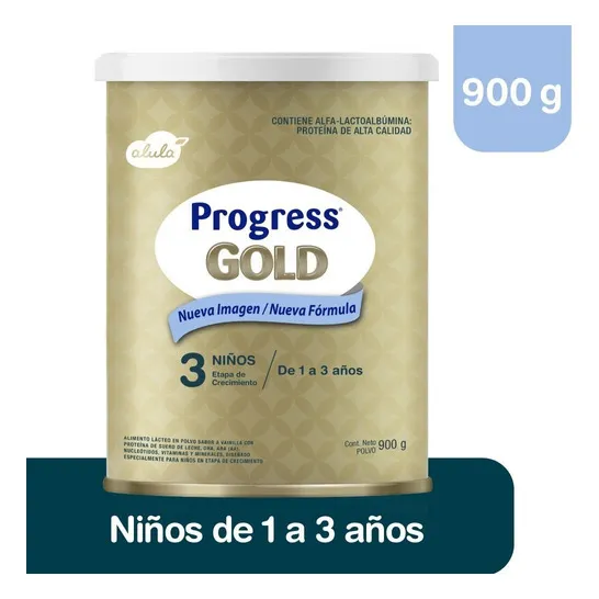 Progress Gold Etapa 3 Leche En Polvo 900 Gr. Sabor Vainilla