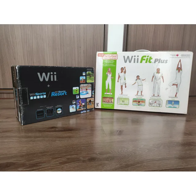 Nintendo Wii 512mb (negro) + Tabla Wii Fit Plus (blanca)
