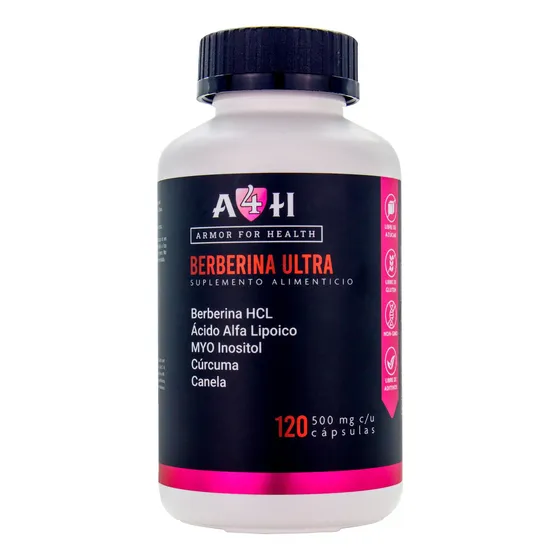 Suplemento A4h Berberina Inositol Acido Alfalipoico 120 Caps Sabor Sin Sabor