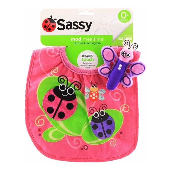 Babero Con Múltiples Texturas Y Colores - Sassy Niña