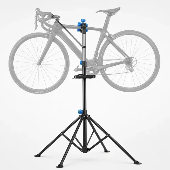 Soporte Reparacion Bicicleta Ajustable Plegable Tripode Abrazadera Giratoria Bandeja Herramientas Taller Mecanico Mtb Ruta