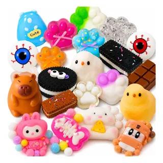 Kit 3 Squishy Alívio Estresse Apertar Antistress Tiktok Taba Menina