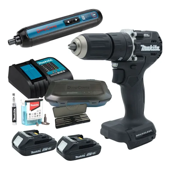 Rotomartillo Inalámbrico Makita 1/2 18v + Atornillador +2bat