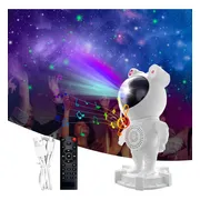 Parlante Proyector De Luces Aurora Y Estrellas , Astronaut Star Light , Astronauta Con Bluetooth , Blanco