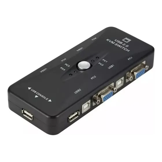 Switch Kvm 4 Puertos Usb 2.0 (sin Cable)