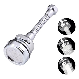 Chuveirinho Torneira Bico Giratório 360 Graus Adaptador Cor Inox Chuveirinho Torneira Bico Giratório 360 Graus Adaptador Cor Inox
