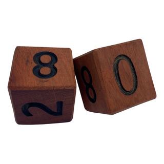 Kit 2 Dados Tento Truco Baralho Marcador Madeira Jogo Cartas Kit 2 Dados Tento Truco Baralho Marcador Madeira Jogo Cartas