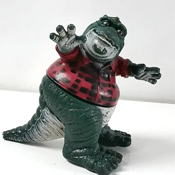 Boneco Dino Pai Do Baby Família Dinossauro  Borracha Antigo 