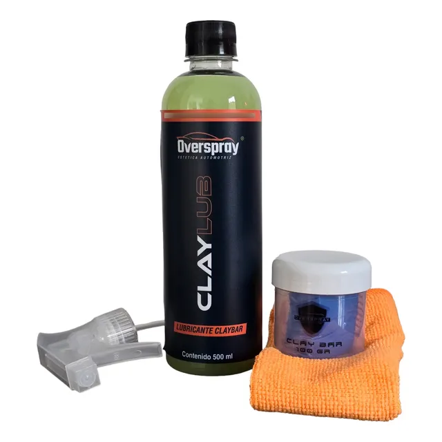 Kit Lubricante Clay Lub + Clay Bar 100g + Paño De Microfibra