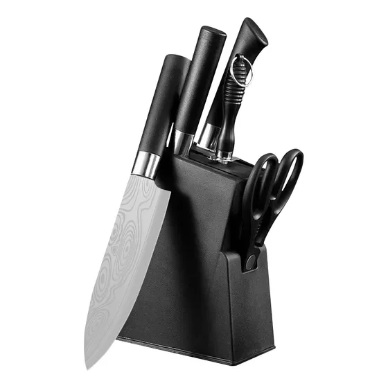 Set 5 Piezas Acero Inox Cuchillo, 2 Hachas + Accesorios