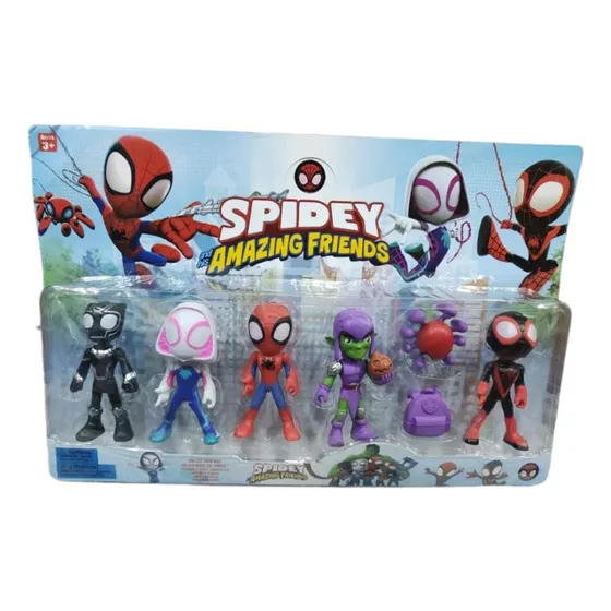 Muñecos Spiderman Set X5 Y Sus Sorprendentes Amigos