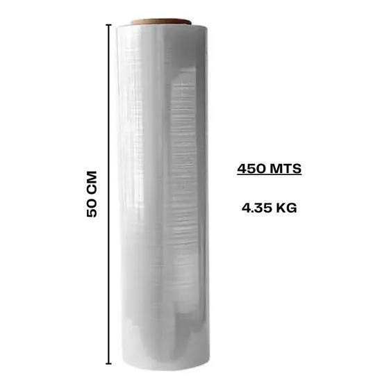 Rollo Bobina De Plastico Envoplast Transparente 50cm 450mts 