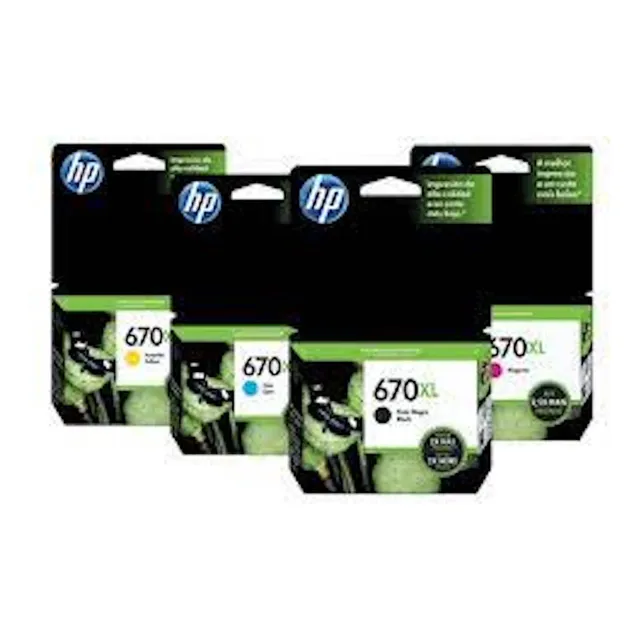 Cartuchos Hp 670xl Juego 4 Unidades C-m-y-n