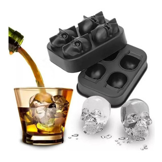 Forma De Gelo Formato Caveira 3d Flexível Em Silicone Forma De Gelo Formato Caveira 3d Flexível Em Silicone