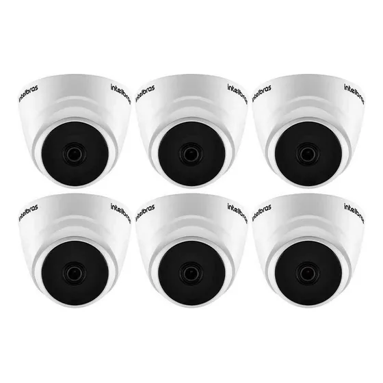 Kit 6 Câmeras Intelbras Vhl 1120 Dome Hdcvi Lite Hd 720p