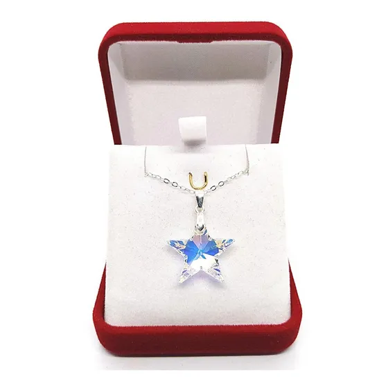 Colgante De Plata Estrella Cristal Swarovksi® 