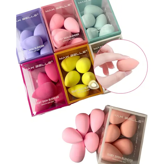 Set 5 Mini Esponjas Corrector Maquillaje Y Cosmeticos Maxbelle Beauty Blender