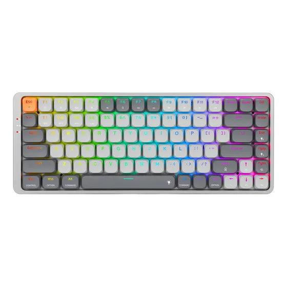 Teclado Gamer Redragon Azure Gris Triple Conectividad Rgb Teclado Gris oscuro Idioma Inglés US