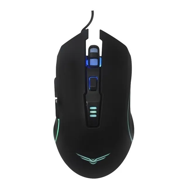 Mouse Gamer NA-0937 Pc Usb Rgb Ergonomico Alambrico 6 Botones Naceb Color Negro