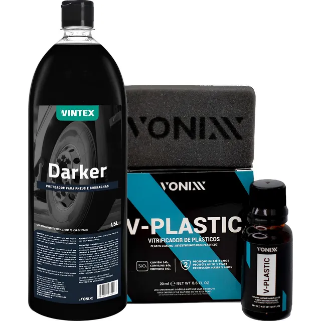 Kit Para Recuperar Plástico V-plastic 20ml Darker 1,5l