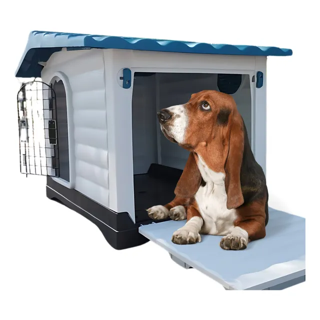 Casa De Exterior Con Puerta Para Perro Raza Chica O Mediana