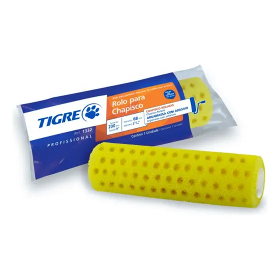 Rolo De Espuma Chapisco Rolado Profissional 23cm - Tigre