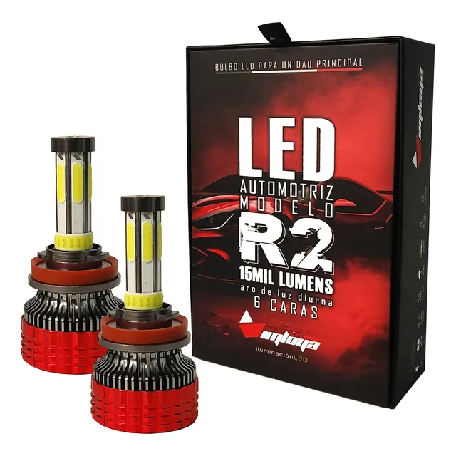 Kit Luces Foco Led 15mil Lumen Y Aro De Luz Diurna Imloya R2