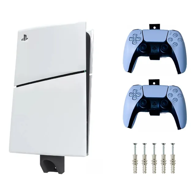 Soporte De Pared Para Ps5 Slim + 2 Soportes Para Joystick