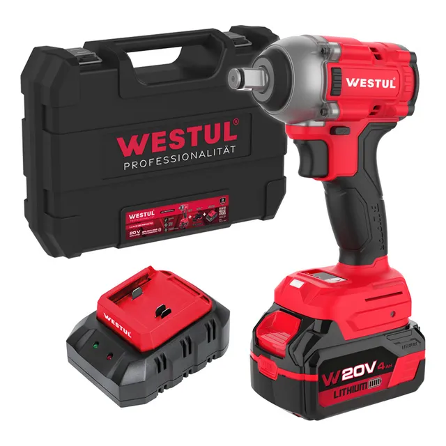 Llave De Impacto 20v Westul 400nm Brushless Prof + Bat 4ah
