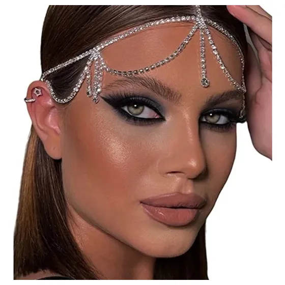 Tocado Diadema Cintillo Tiara Strass Bellydance