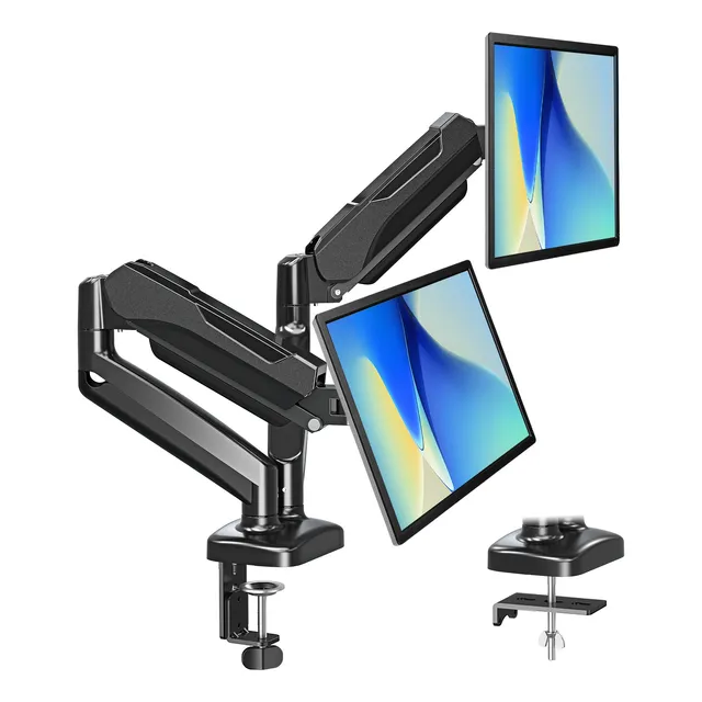 Soporte Base Doble Ergonómica Elived De Monitor 13 A 32