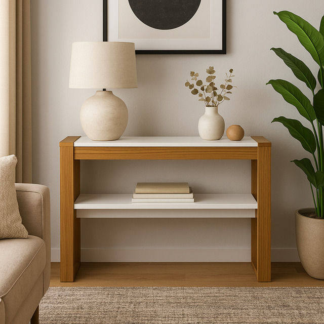 Aparador Buffet Premium 100% Mdf Carvalho Oro/off-white Aparador Buffet Premium 100% Mdf Carvalho Oro/off-white