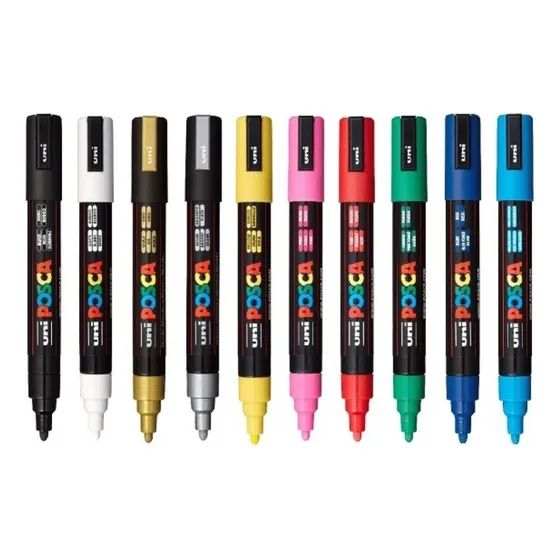 Kit Caneta Posca Pc-5m C/10 Unidades N°01