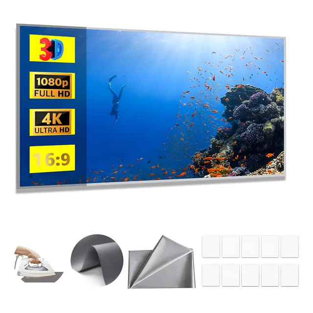 Pantalla Proyección Proyector Plegable Y Enrollable 100inch