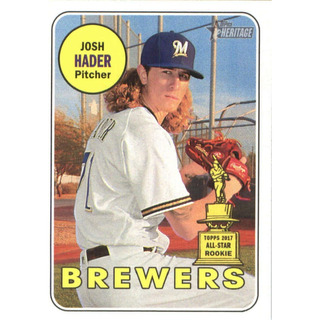 Tarjeta De Béisbol Topps Heritage 150 Josh Hader Milwaukee B Tarjeta De Béisbol Topps Heritage 150 Josh Hader Milwaukee B