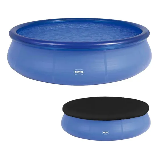 Kit Piscina Redonda Inflável 6700 L Com Capa Para Proteção