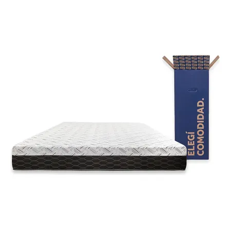 Colchón En Caja Sueño Dorado Box Plus 2 Plazas 140x190cm Espuma Alta Densidad