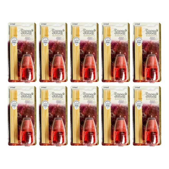 Kit C/ 10un Difusor De Aromas Secar Elementos 100ml