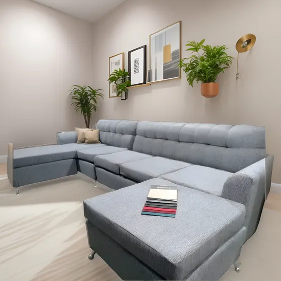 Sillón Ifreedom Retro King 4 Piezas Chenille Madera 340 Cm